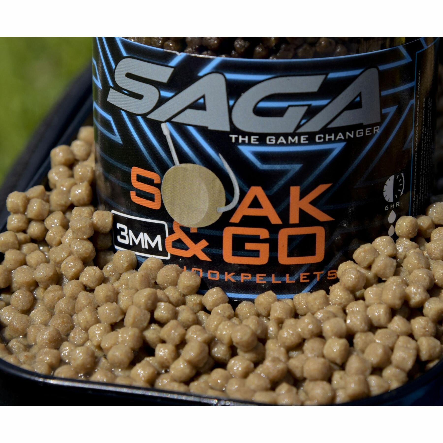 Drogen van pellets Saga soak & go 250ml