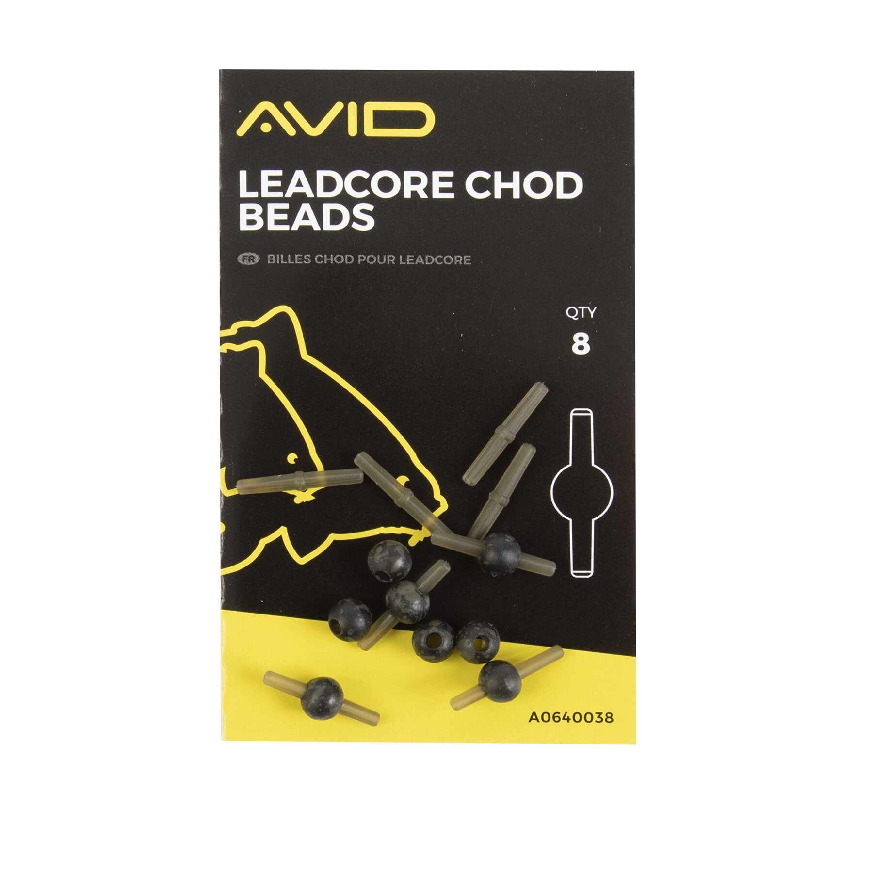 Kralen Avid Carp leadcore chod beads x5
