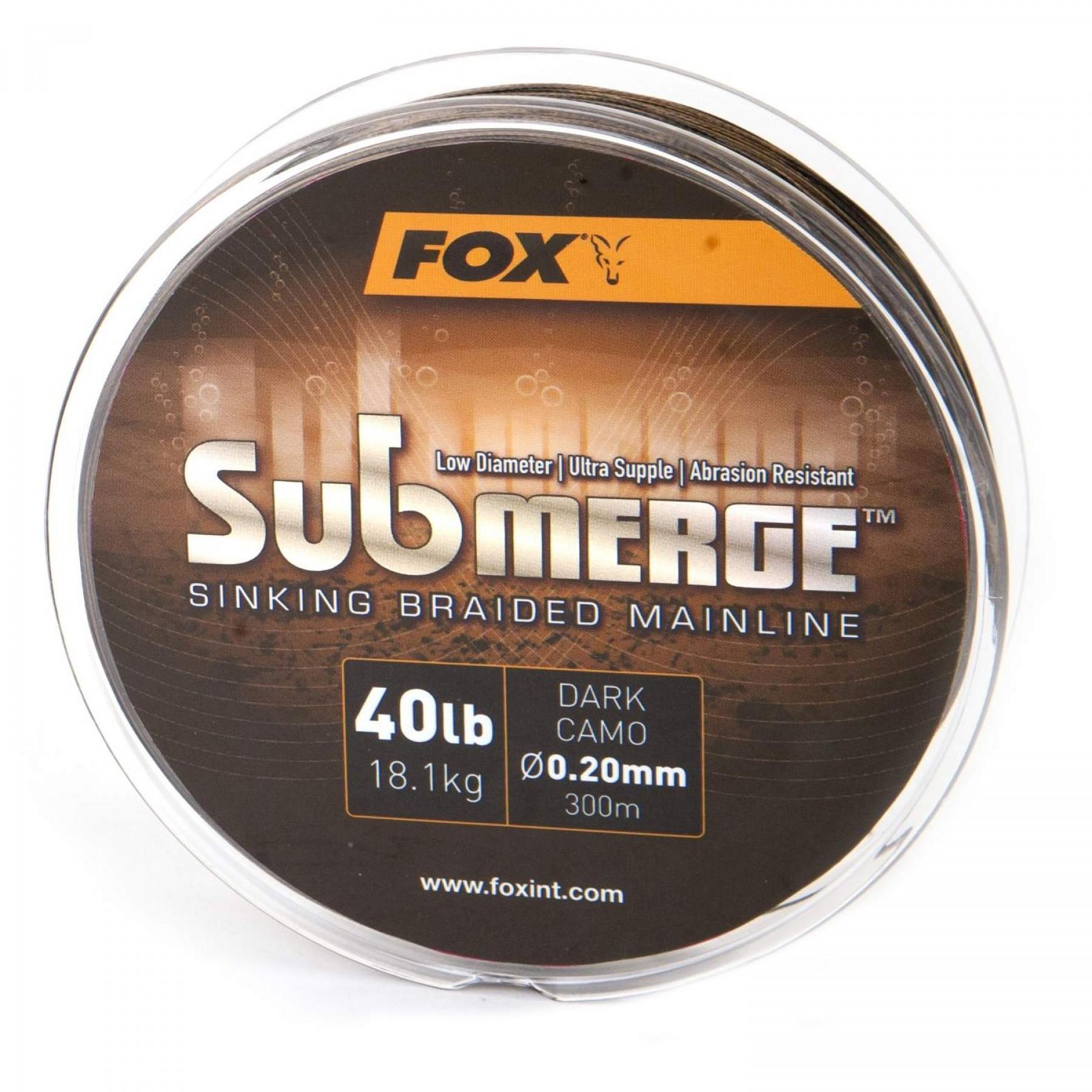Gevlochten draad Fox Submerge Dark Camo 25lb/0.16mm 600m