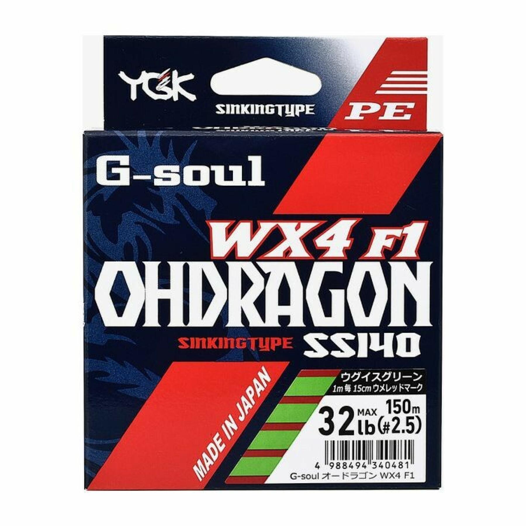 4-strengs vlecht YGK G-Soul Oh Dragon 150m
