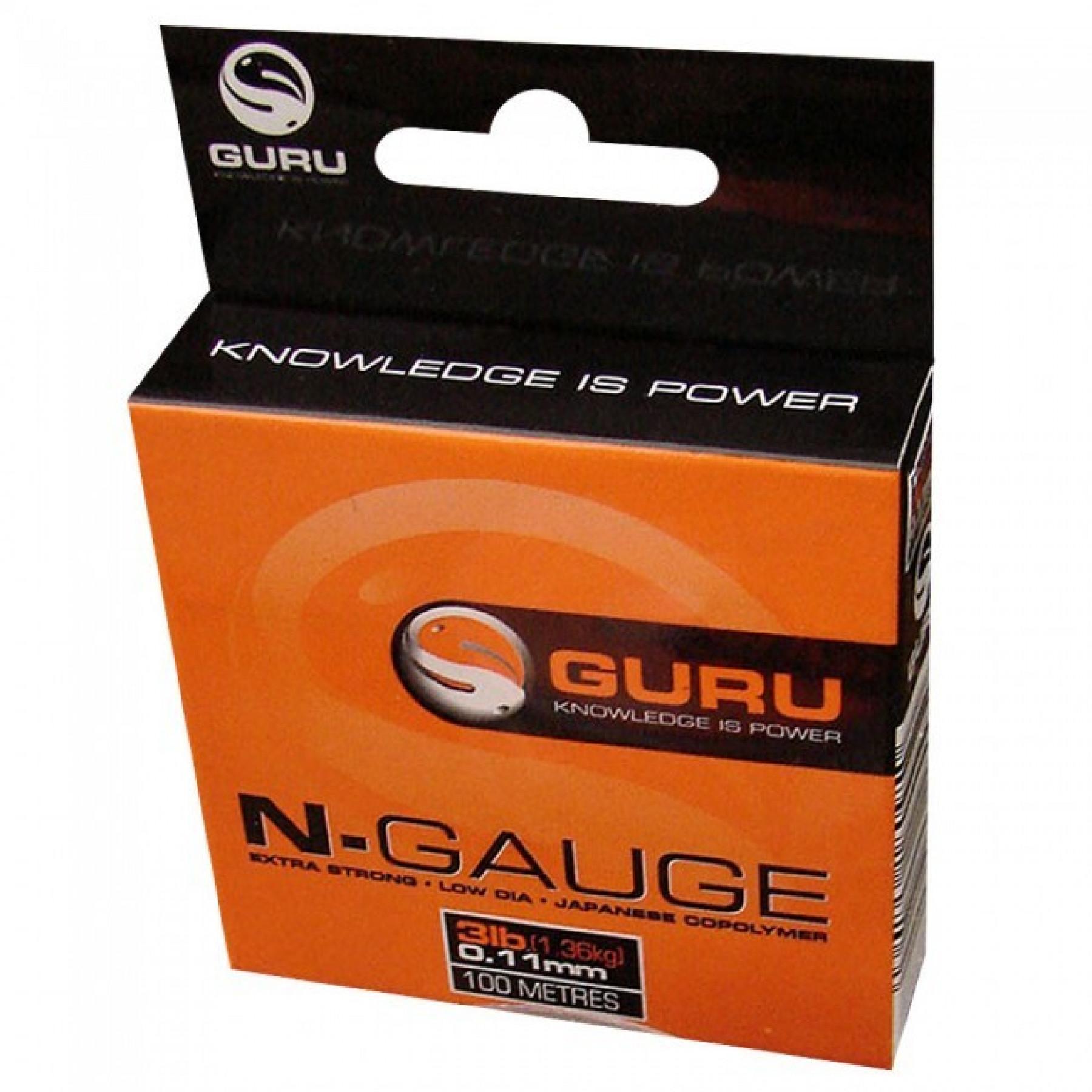 Nylon lijn voor leiders Guru N-Gauge (0,11mm – 100m)