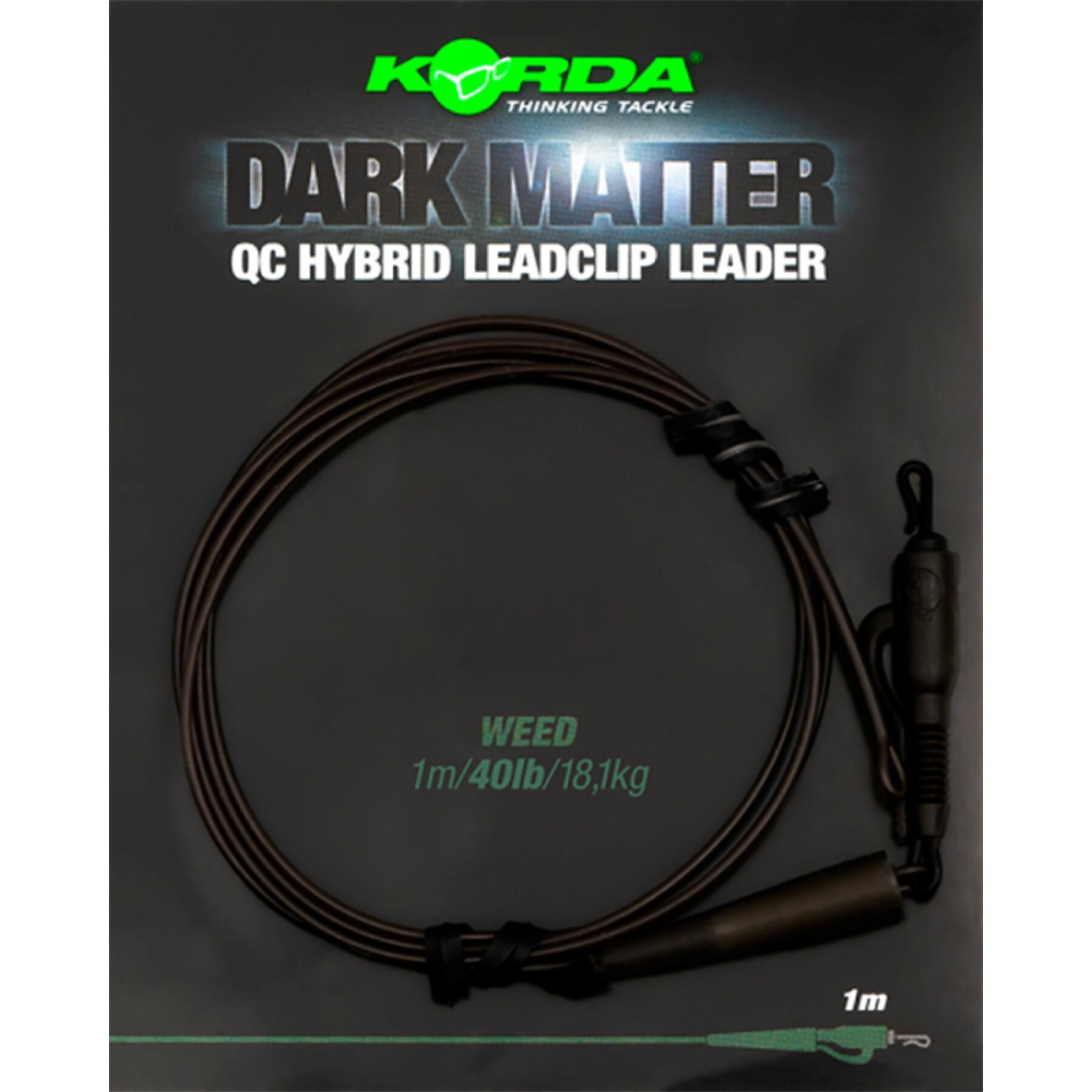 Hybride clip Korda Dark Matter Leader 100 cm QC Weed