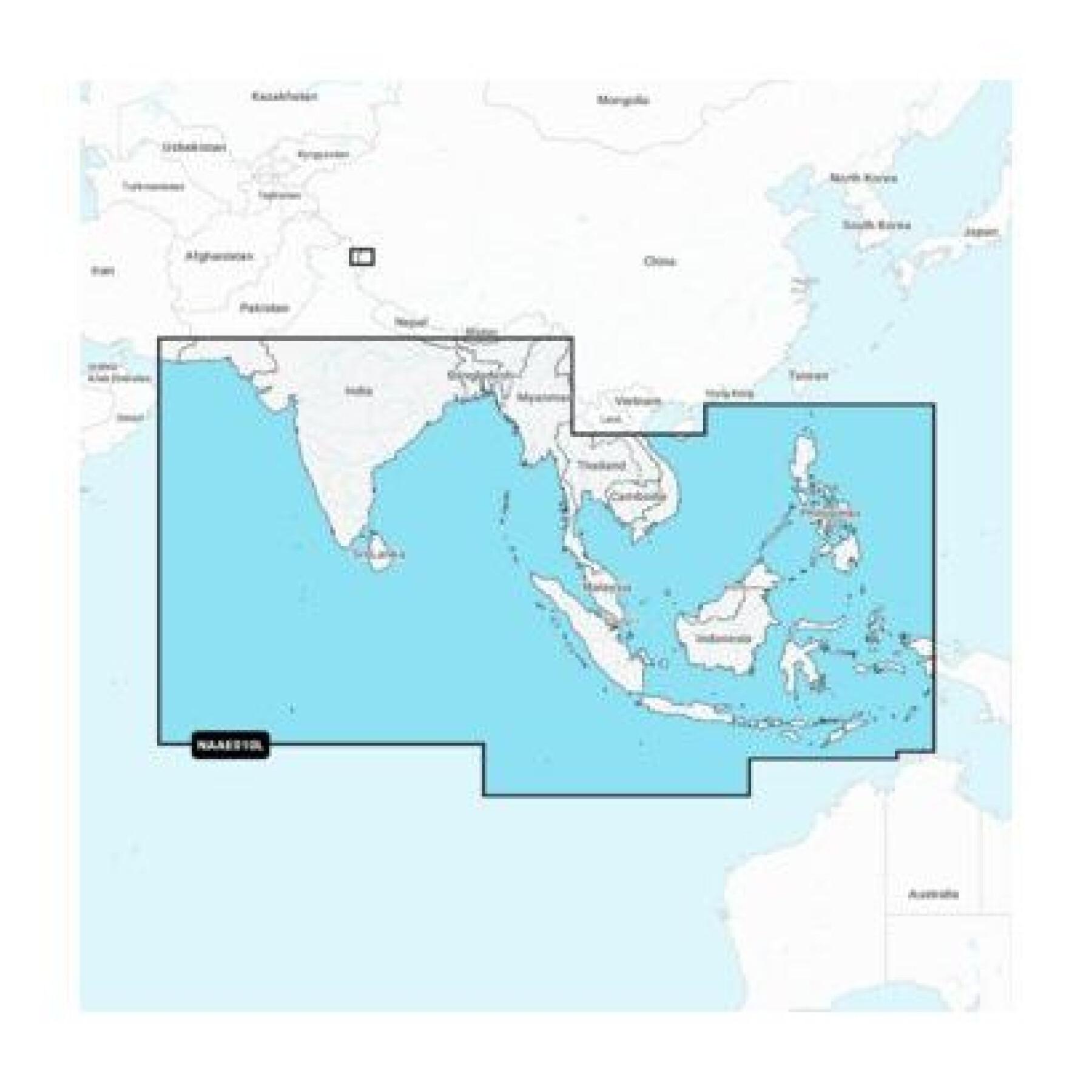 Navigatiekaart Indische Oceaan en Zuidzee chine Navionics SD