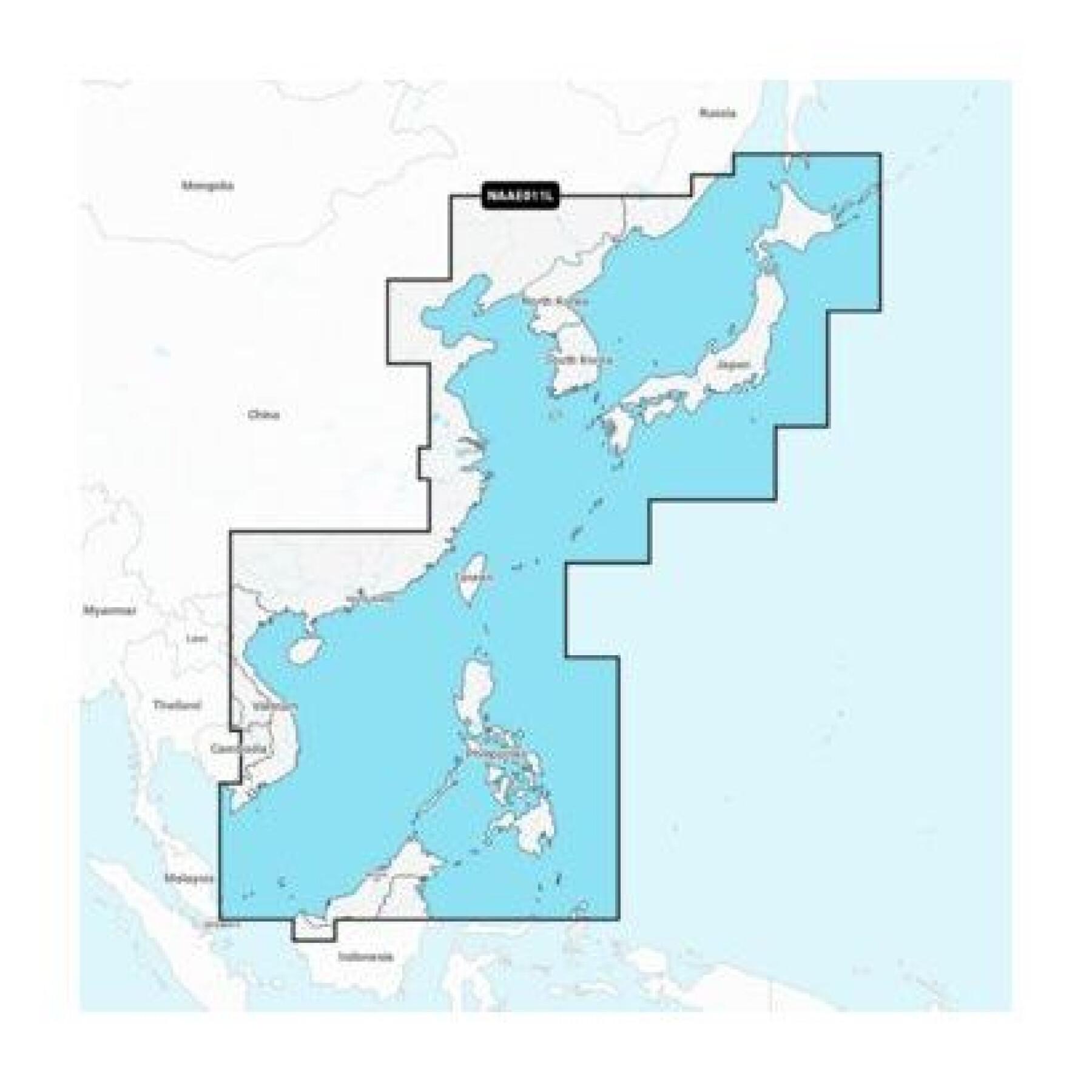 Navigatiekaart van chine en japon Navionics SD