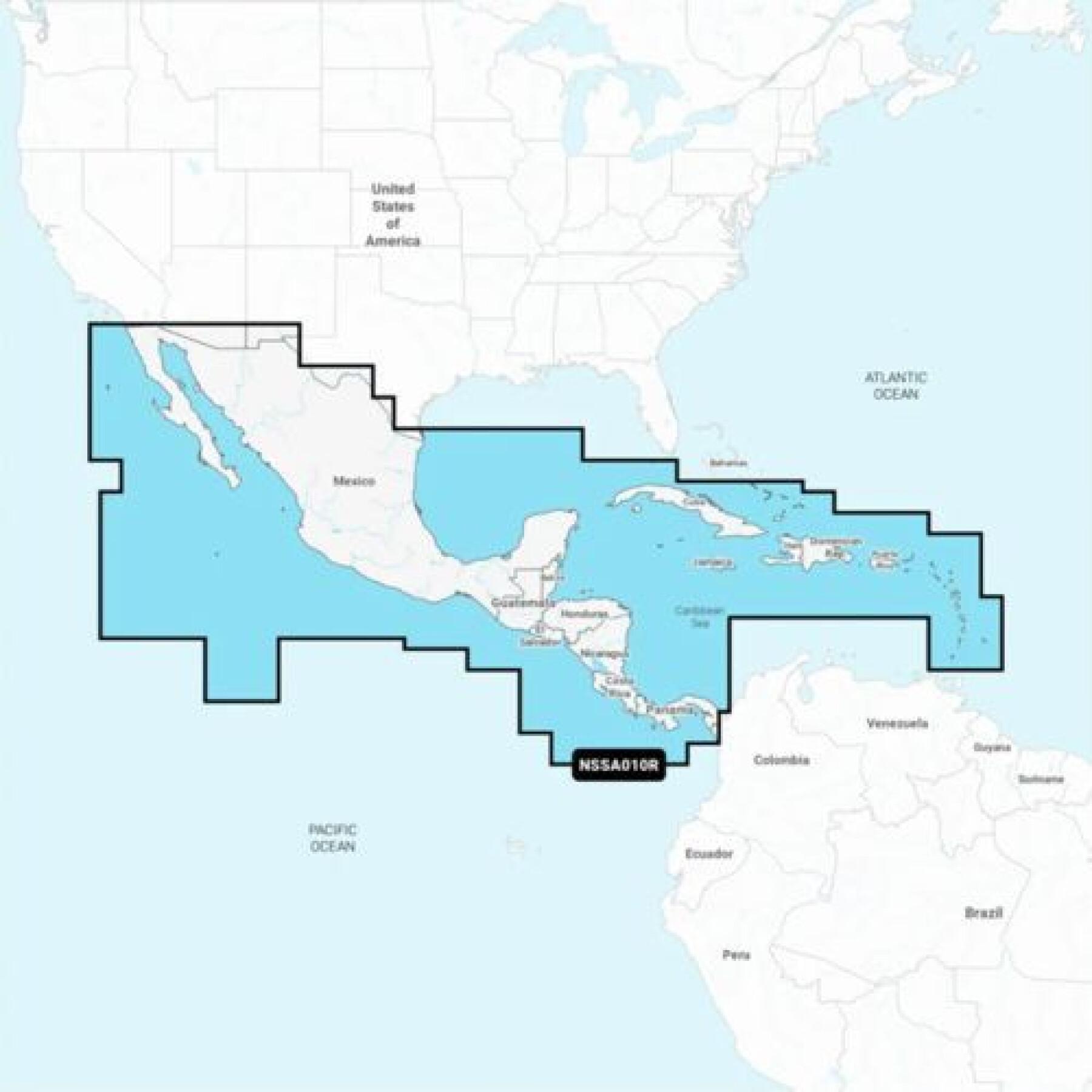 Midden-Amerika en Caribisch gebied Navigatiekaart Navionics Platinum SD