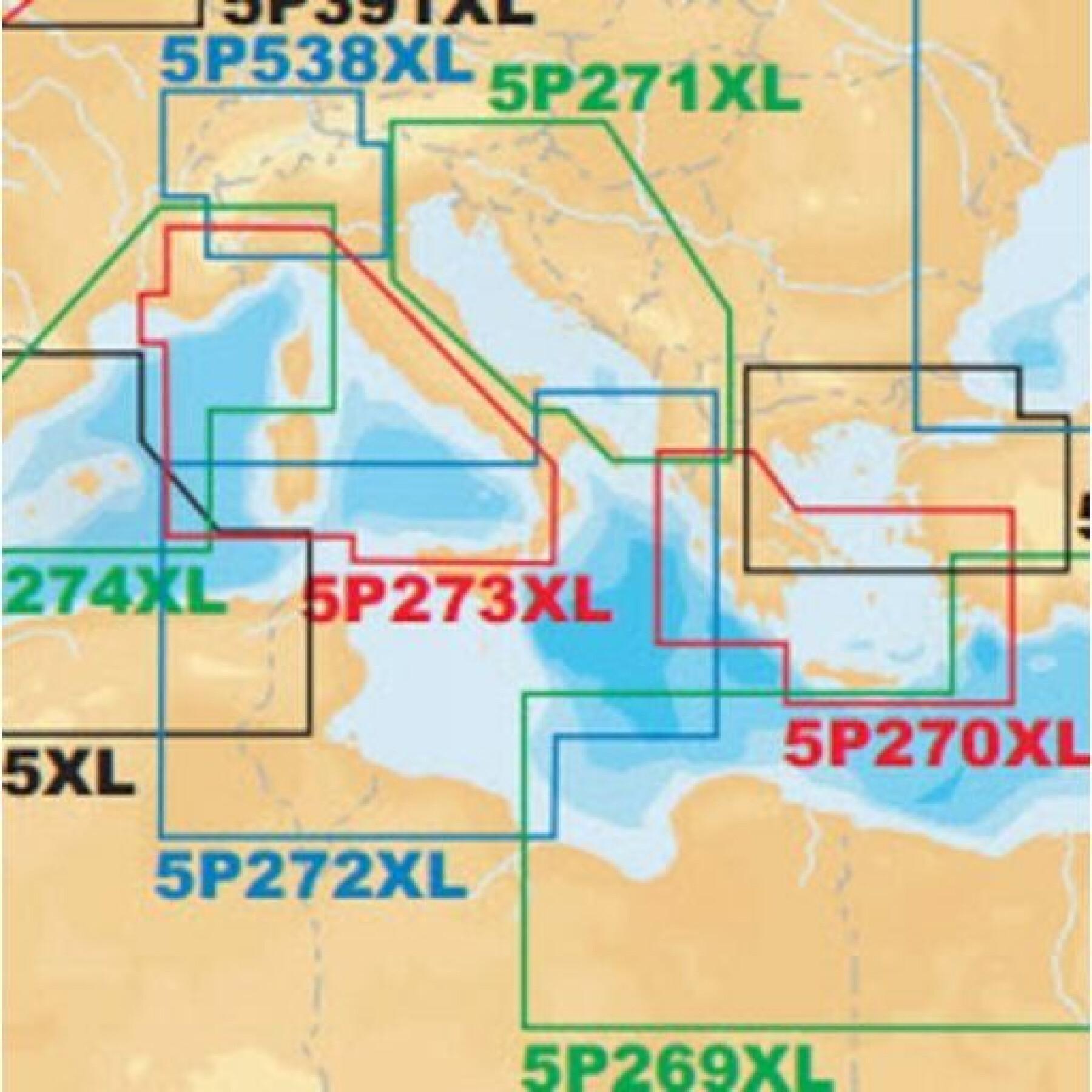 Navigatiekaart sd platinum + xl sd - centrale middellandse zee Navionics