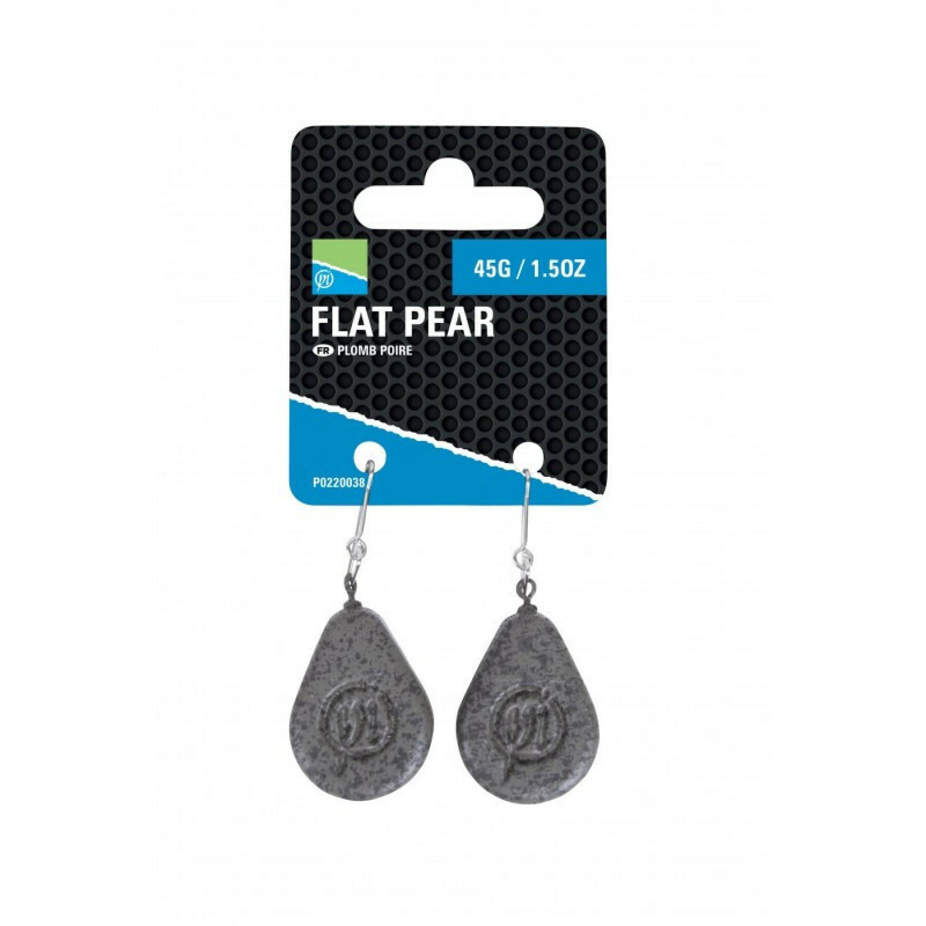 Lead Preston flat pear 45g x5