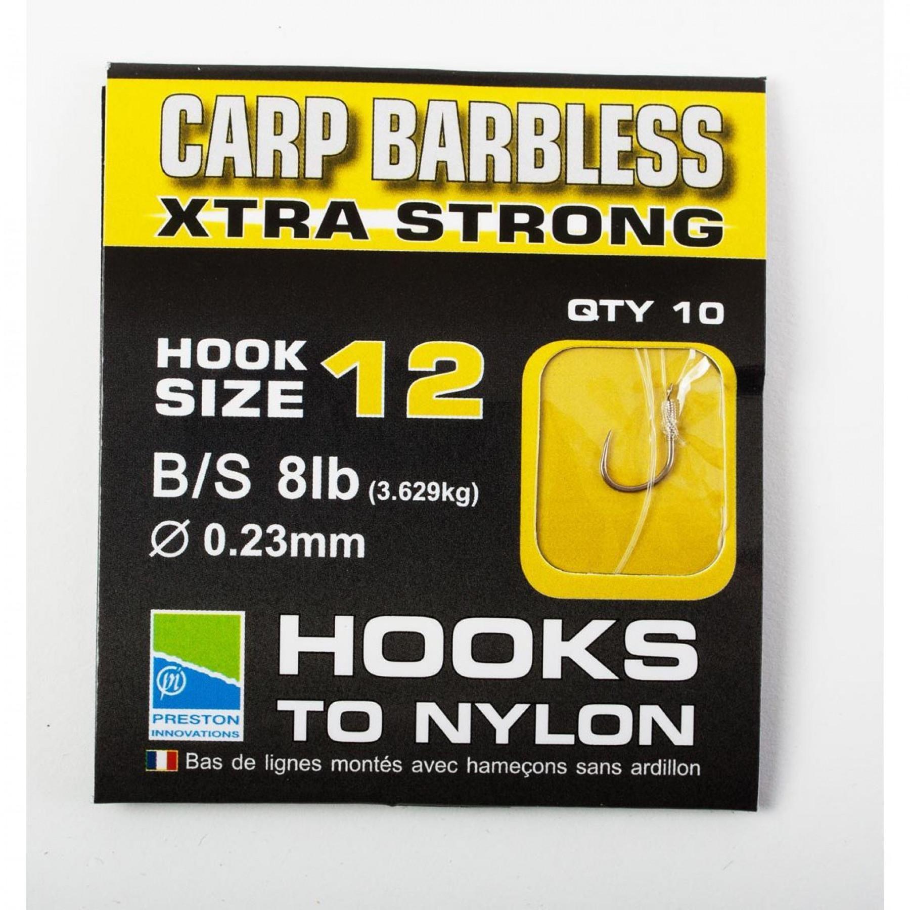 Haken zonder weerhaken Preston Carp Xtra Strong Hooks To Nylon Size 14