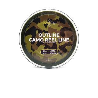 Vissen in nylon Avid Outline camo reel line 12lb 1000 m 1x3