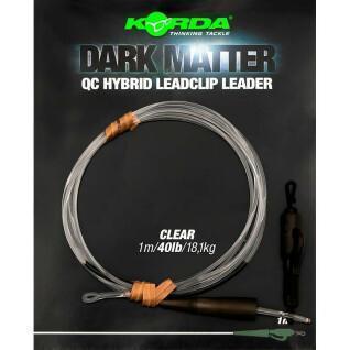 Hybride clip Korda Dark Matter Leader 100 cm QC Clear