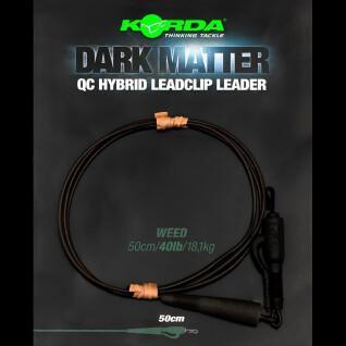 Hybride clip Korda Dark Matter Leader 50 cm QC Weed