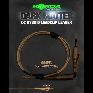 Hybride clip Korda Dark Matter Leader 50 cm QC Gravel