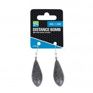 Feeder zinkers Preston Distance Bomb Lead 45g 2x5