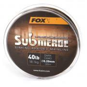 Gevlochten draad Fox Submerge Dark Camo 25lb/0.16mm 600m