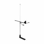 Roestvrijstalen antenne met windwijzer en platte beugel Shakespeare 0.89m - 3dB